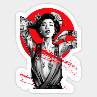 Pop Art Geisha Girl Urban Fashion Sticker